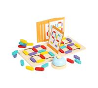 F Fityle Puzzle di Numeri per Bambini, Giocattoli in Legno per Lo Sviluppo Dell'intelligenza, Motricità Fine