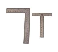 F Fityle Righello da disegno portatile professionale a 90 forma di L, 2 pezzi, in acciaio inossidabile, a forma di T per artigianato, falegnameria,