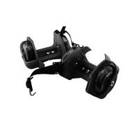 F Fityle Ruote con tacco Pattinaggio a rotelle Gancio e cinturino a strappo Rulli con ruote Scarpe da pattinaggio Pattini con tacco a rotelle Bambini Ragazze, nero