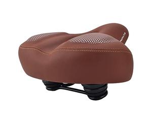 F Fityle Sedile da Bicicletta Comoda Sella cletta, Cuscino per Sedile Ampio e Morbido per Mountain Bike da Strada, Bici da, Marrone