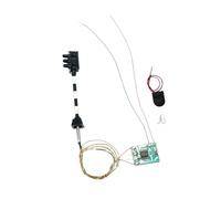 F Fityle Segnale di Attraversamento Ferroviario in Miniatura in Ho per plastico Ferroviario, 3 luci per Decorazione di Micro paesaggi, Palo Bianco Nero