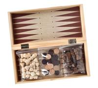 F Fityle Set da Gioco Scacchi Dama Regalo Giocattolo educativo Professionale Premium per Bambini Multiuso Backgammon