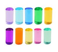 F Fityle Set di blocchi da costruzione arcobaleno, cilindri in pietra acrilica arcobaleno, gioco di impilamento per la coordinazione occhio-mano per bambini, 5 Cm