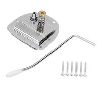 F Fityle Set di ponti tremolo per chitarra elettrica con vite di ricambio diretto, ponte tremolo Classic Player, robusto gruppo tremolo, cordiera, Argento