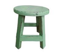 F Fityle Sgabello in Legno per Piante, portavasi, portavasi Rotondo Rustico, Piccolo espositore per Fiori, per Giardino, Ufficio, Tavolo, Decorazione per la, Verde