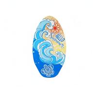 F Fityle Skimboard Bambini Tavola da Spiaggia da Sabbia da Scivolamento da Onda in Pioppo Robusto Progettata per Piatte E Pratica Del , 35 Inch , Summer Wave