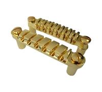 F Fityle Sostituzione del bridge per chitarra elettrica Sostituzione di spinta di corde in lega di zinco: ca. 10,5 mm robusto con 4 per le prigioniere, Oro