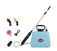 F Fityle Spruzzatore da Giardino Ricaricabile con Impugnatura da 5 Litri Multiuso con ugelli nebulizzatori, risparmia Fatica, spruzzatore Elettrico con Lancia, Utilizzare Circa 140 Minuti