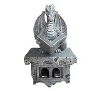 F Fityle Statua da Giardino a Forma di Drago, Luce Solare, Statuetta di Animali, Montaggio a Parete, Regalo, Artigianato, Decorazione, Ornamento per Giardino