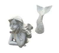 F Fityle Statua di Sirena, Decorazione per la casa, Scultura in Resina Leggera, Artigianato, Sirena, per Ingresso, Soggiorno, Patio, Esterno, Interno,