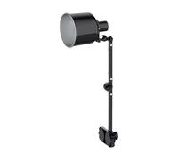 F Fityle Supporto per lampada per rettili, altezza regolabile 14-43 cm, supporto in metallo per gabbie con paralume a cupola