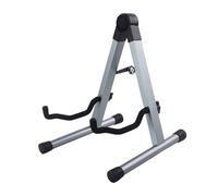 F Fityle Supporto pieghevole per chitarra a forma di a, versatile, antiscivolo, supporto per chitarra da pavimento, accessori per strumenti musicali per, Grigio Alluminio