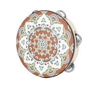 F Fityle Tamburello da 8 pollici Giocattolo educativo musicale per bambini Strumenti musicali Tamburo in legno per bambini che ballano concerti di nozze, Verde