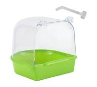 F Fityle Vasca da Bagno per Uccelli, Vasca da Bagno per pappagalli, Ciotola per l'acqua con Tubo, Doccia per pappagalli, Ciotola per inseparabili, Verde