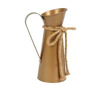 F Fityle Vaso in secchiello per fiori, stile retrò, rustico, decorativo, da tavolo, per fattoria, mensola, scrivania, camera da letto, arredamento, Bronzo