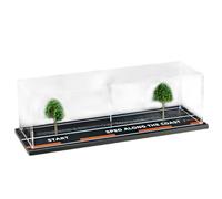 F Fityle Vetrina Modello Auto 1 64 Parcheggio Diorama Espositore Modellini con Copertura Trasparente Organizzatore Veicoli in Legno Acrilico Adatta per, Strada Panoramica sul Mare
