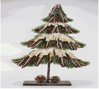 F.G.F. Import Export Albero POLISTIROLO con Decoro 39x9x66cm, Come Foto, Taglia Unica