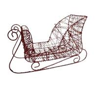 F.G.F. Import Export Linea Metal SLITTE 2pz Rosso con LED 49x21x36, Come Foto, Taglia Unica