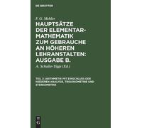 F G Mehler Arithmetik Mit Einschluß Der Niederen Analysis, Tr (Copertina rigida)