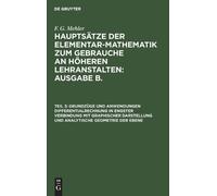 F G Mehler Grundzüge Und Anwendungen Differentialrechnung in (Copertina rigida)