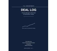 F&I Deal Log: Finance Manager’s Daily Deal & Performance Tracker
