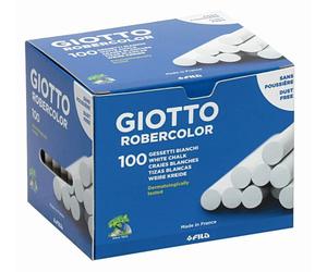 F.I.L.A. Astuccio 100 Gessi Giotto Robercolor Bianchi - Diametro 10Mm