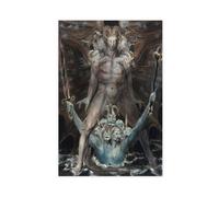 F I N U C B 35+ stampe famose di William Blake Il grande drago rosso e la bestia dal mare di William Blake pittura a olio su tela da parete Art Deco stampa Unfram