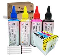 F-ink Kit di ricarica di ricambio per cartucce d'inchiostro 603 o 603XL, 4 cartucce ricaricabili e 4 flaconi di inchiostro