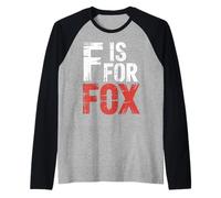 F Is for Fox Elementary Kindergarten Reading Teacher |- Maglia con Maniche Raglan