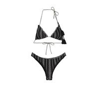 F**K Bikini 2 Pezzi da Donna Marchio, Modello FK24-0650, Realizzato in Sintetico. Nero