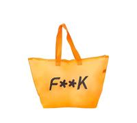 F**K Borsa mare arancione da donna con stampa logo UNI