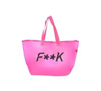 F**K Borsa mare fucsia da donna con stampa logo UNI