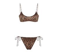 F**K Costume da Bagno Donna Bikini FK23-0702X1 Marrone