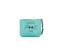 F**K Pochette verde acqua per uomo e donna con stampa logo UNI