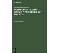 F. Kaschluhn Fortschritte Der Physik / Progress of Physics. B (Copertina rigida)