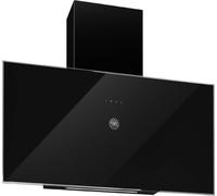 F.LLI BERTAZZONI MODERN KV90PRO1NA, Cappa da Cucina a Parete, Vetro Nero, Motore 570 m³/h, 3+1 Velocità, Touch, LED, Classe A, cm. 90x20x73