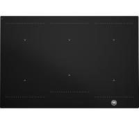 F.LLI BERTAZZONI, MODERN, P786IM3B2NE, Piano Cottura Induzione Vetroceramica, Tre Aree Multizona, Comandi Touch, NERO, 78 x 52 (Foro 75 x 49) cm