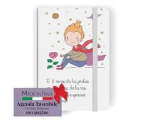 F.LLI BONELLA Agenda tascabile di colore bianco Piccolo Principe (Piccolo Principe che porge la rosa alla volpe 2) - F.TO 9x14 cm