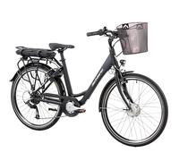 F.lli Schiano E-Moon, Bici Elettrica da Città 26 Inches per Adulti, 36V 14.5Ah Batteria Rimovibile, Motore 250W 40Nm, City Ebike, Nero