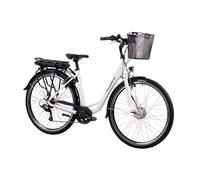 F.lli Schiano E-Moon, Bici Elettrica da Città 28 Inches per Adulti, 36V 14.5Ah Batteria Rimovibile, Motore 250W 40Nm, City Ebike, Bianco