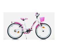 F.lli Schiano - Sch Roses 20'' - Bicicletta Per Bambine (6-10 Anni), Ruote 20'', Telaio Acciaio, Con Accessori - Colore Bianco