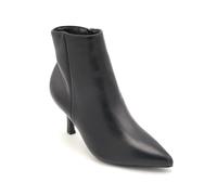 F. Milano A08-06 stivaletto pelle nero cerniera tacco T 8,5cm