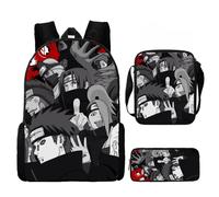 (F)Naruto Set Zaino Bambini Con Astuccio Matite E Versatile Per Gite Scuola Giorno