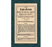 F O The Law-French Dictionary (Copertina rigida)