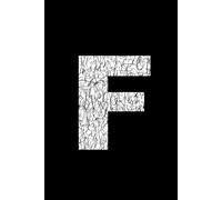 F: quaderno a righe per appunti, con lettera iniziale F , 6x9”