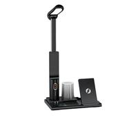 F.QYNing Lampada da scrivania a LED con caricatore wireless per l'ufficio,caricatore wireless 3 in 1 con supporto per penna,3 modalità di illuminazione a colori, porta USB,luce notturna pieghevole