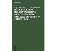 F R L Von Canit Rückblick auf die Entwicklung der deutschen A (Copertina rigida)