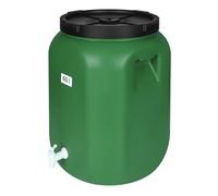 F & R Tanica per acqua con rubinetto da 60 litri in HDPE I I serbatoio dell'acqua piovana con coperchio, tanica rubinetto, serbatoio dell'acqua con rubinetto, serbatoio dell'acqua, barile con
