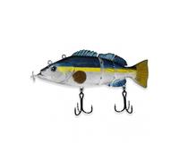 (F) Robotic Electric Fishing Lure with LED Light, USB Rechargeable, Multi-Jointed Swimbait for Freshwater, Saltwater & Night Fishing