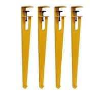 F-Shape Dining Desk Foot,Adjustable Table Clamp Legs,Metal Coffee Table Legs,Iron Bar Legs,Workbench Support Legs,Dining Desk Legs,No Punching,with Floor Protectors (76cm(30in),Yellow)